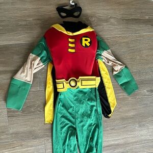 Rubies DC Comics Teen Titans Deluxe Muscle Chest Robin Costume Kids Large 12-14Y